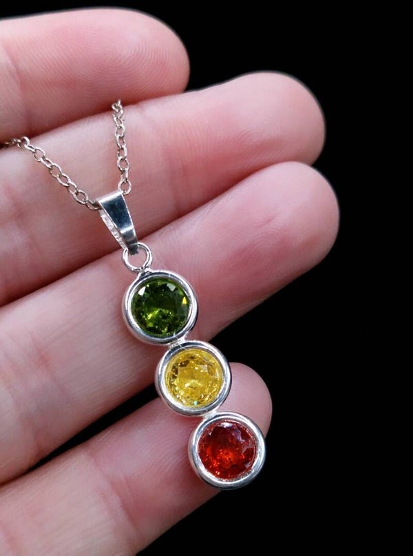 Trio Zircon Necklace
