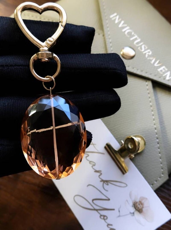Morganite Gem Keychain