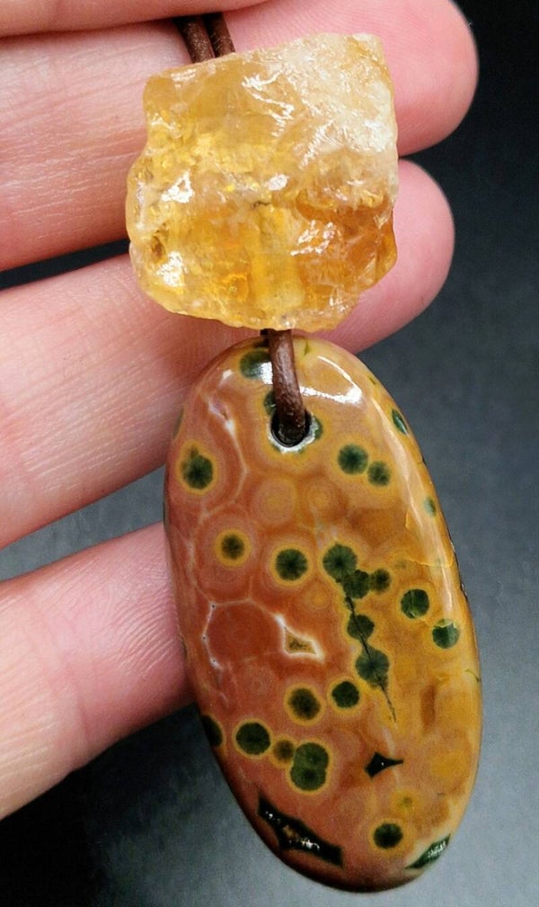Orbicular Jasper Pendant