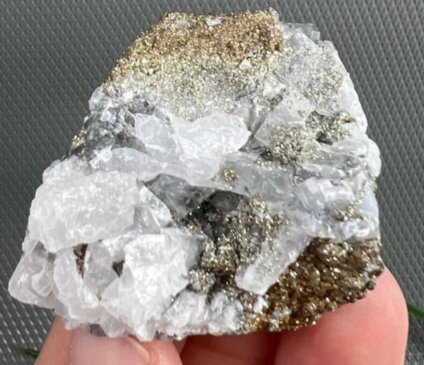 Barite With Marcasite on Chalcedony