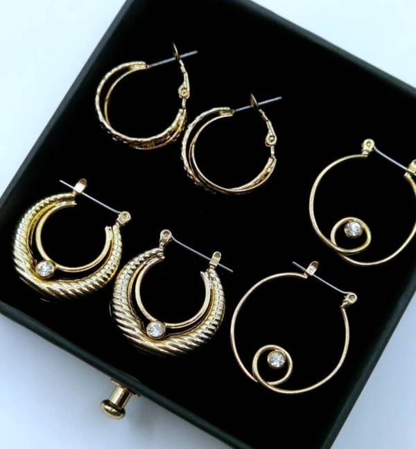 Hoop Earrings Trio