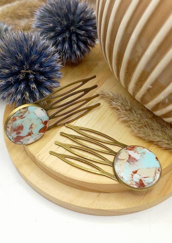 Peigne turquoise