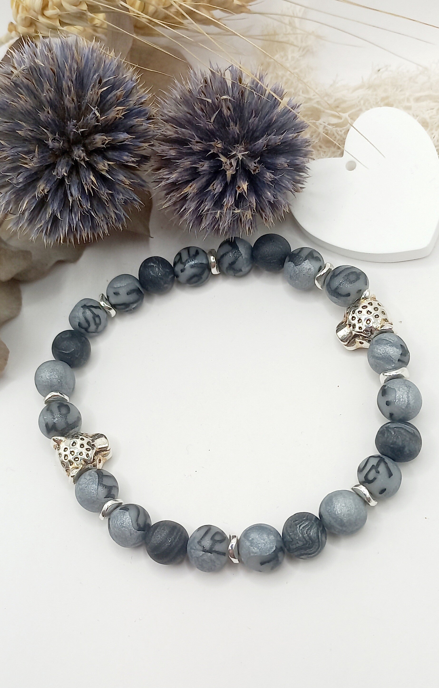 Bracelet gris panthère