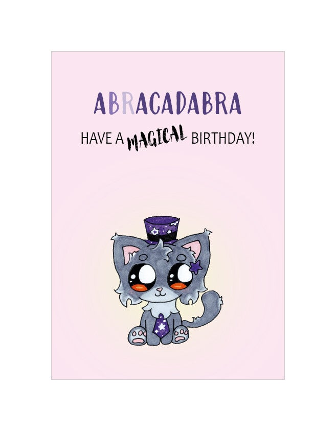 Wenskaart ABRACADABRA HAVE A MAGICAL BIRTHDAY!