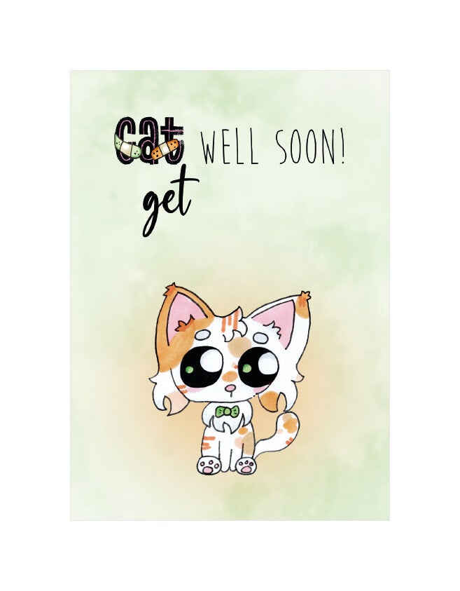 Wenskaart CAT WELL SOON!
