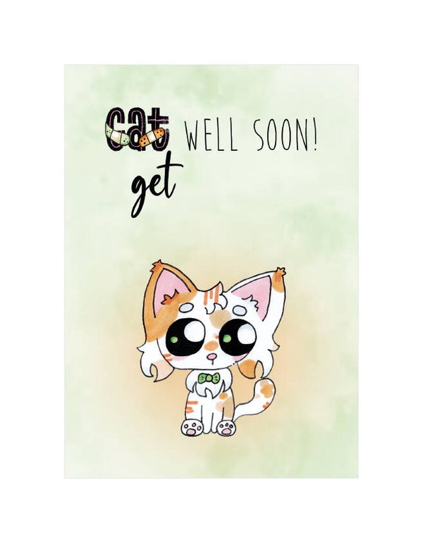 Wenskaart CAT WELL SOON!