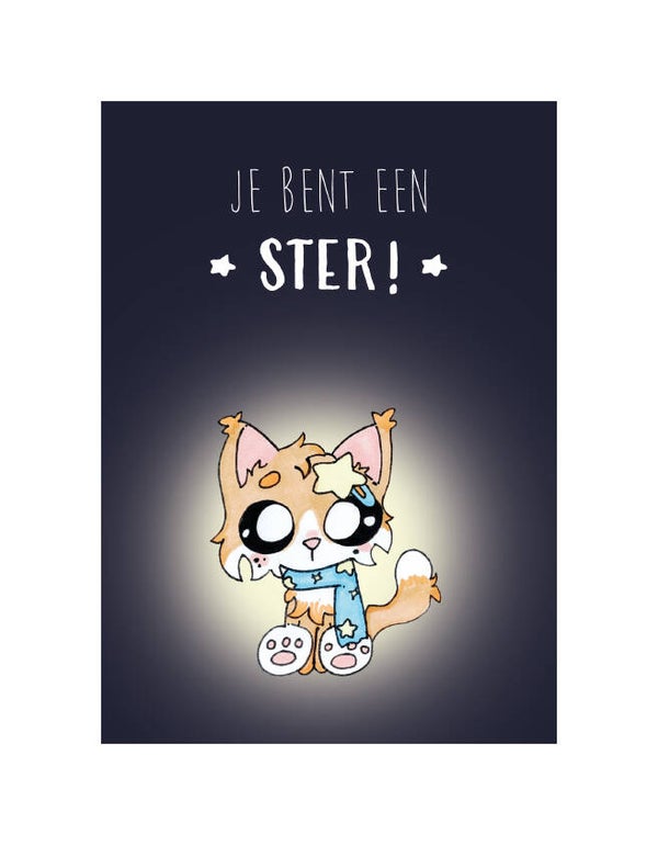 Wenskaart JIJ BENT EEN STER!