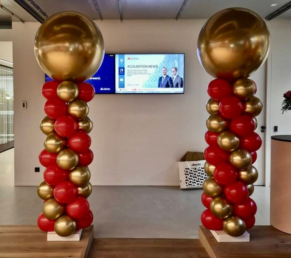 Ballonpilaar met topballon