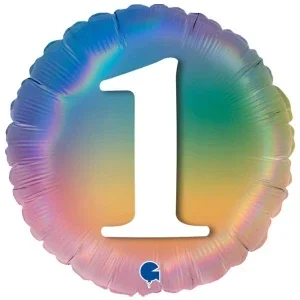 Colourful Rainbow cijfer ballon (0-9)