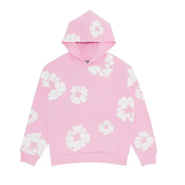 Pink Denim Tear Hoodie
