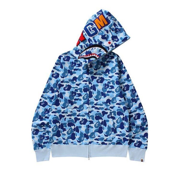Baby Blue Camo Bape Hoodie
