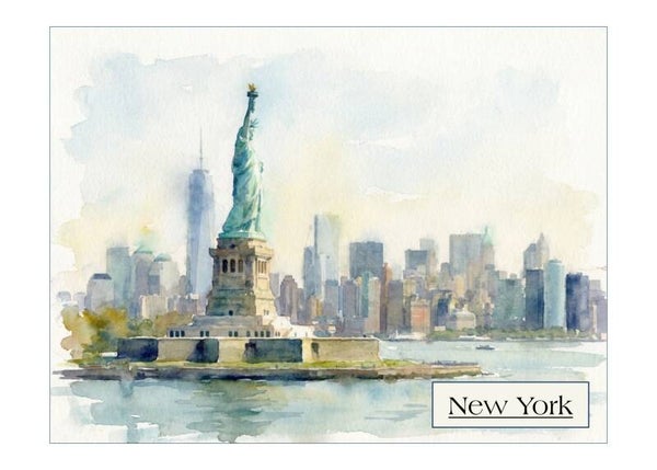 Fine Art Greeting Card 5 x 7 "New York, Statue of Liberty"