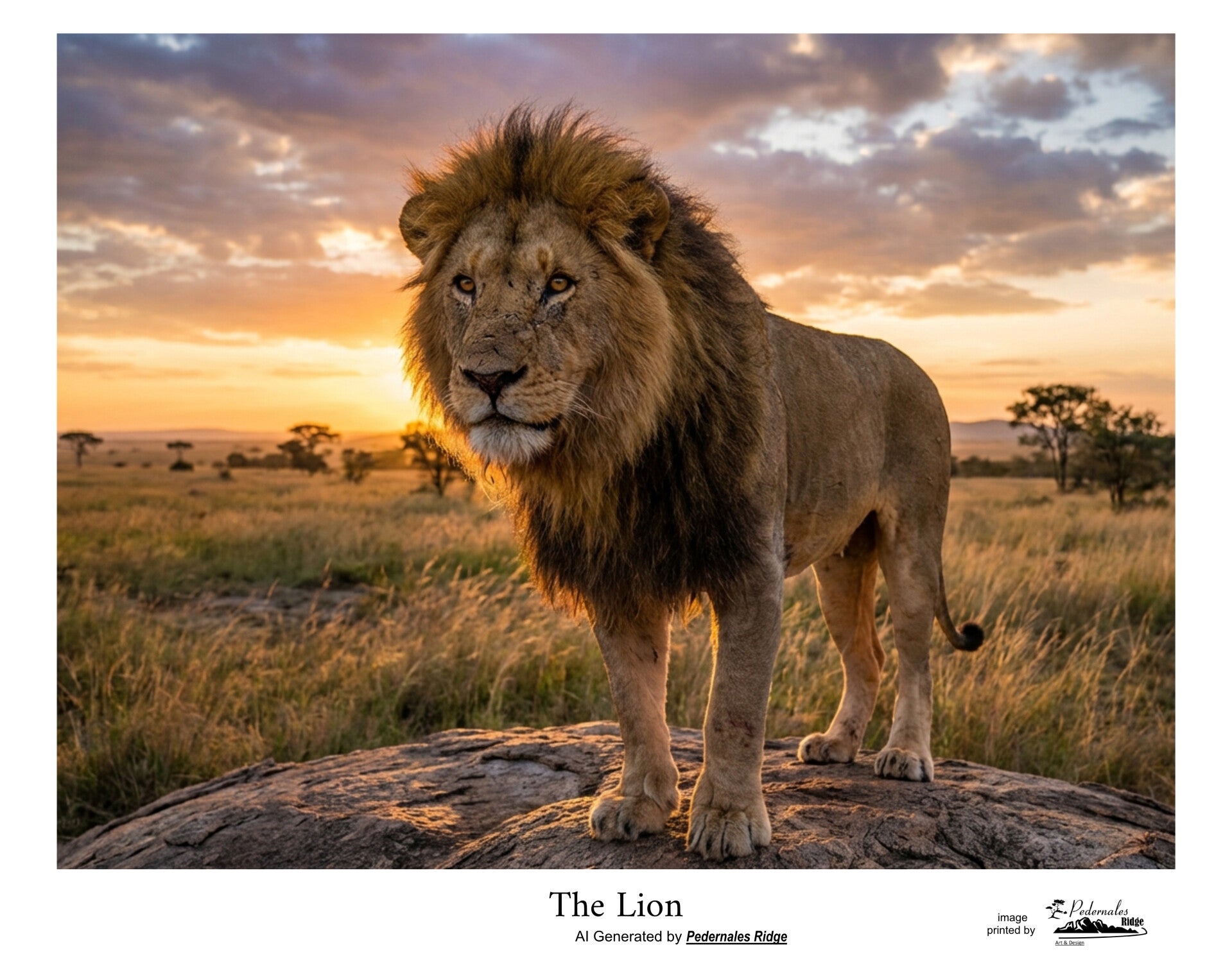 "the Lion" generated by AI - 11x14 print