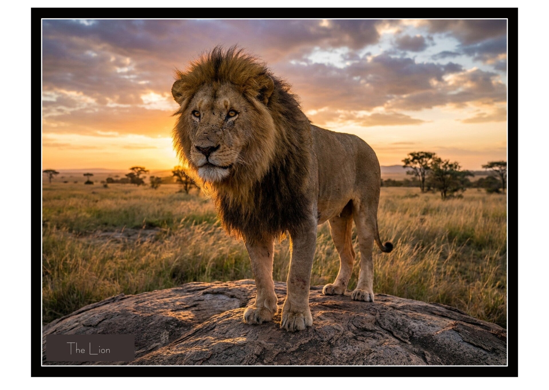 "the Lion" by AI Generated - Fine Art Greeting Card 5x7