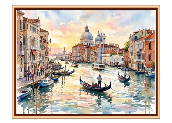 Fine Art Greeting Card 5 x 7 "Venice" by AI Generated