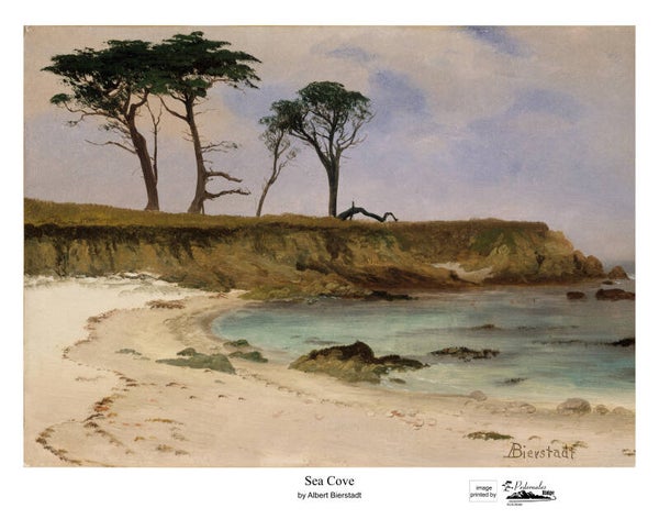 "Sea Cove" by Albert Bierstadt - 11 x 14 reproduction print