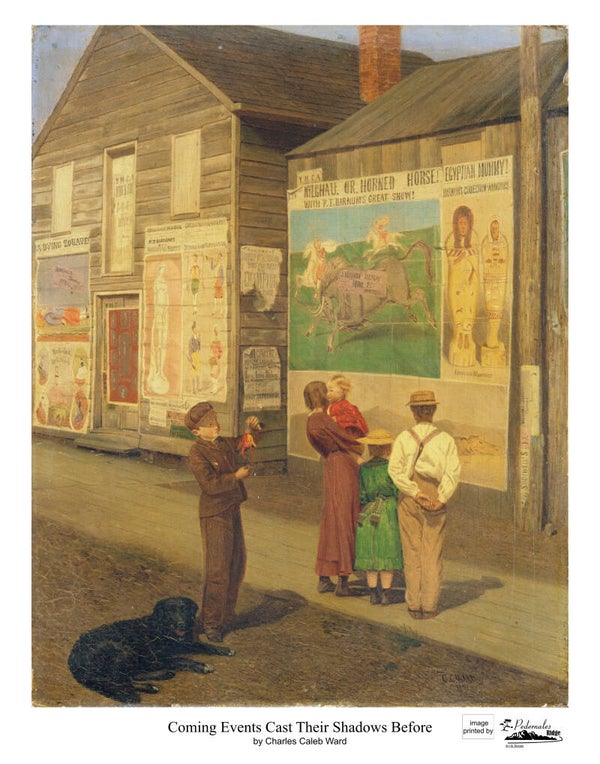 "Coming Events Cast Their Shadows Before" by Charles Caleb Ward - 11 x 14 reproduction print