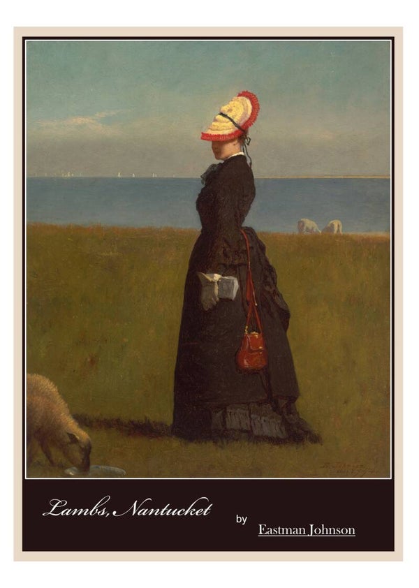 "Lambs, Nantucket" by Eastman Johnson - Fine Art Greeting Card 5 x 7