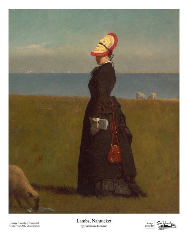"Lambs, Nantucket" by Eastman Johnson - 11 x 14 reproduction print
