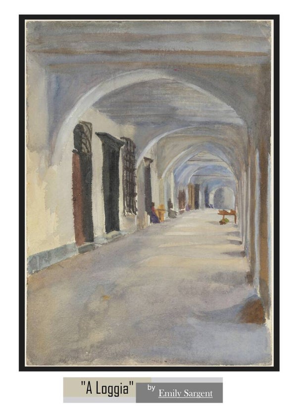 "A Loggia" by Emily Sargent - Fine Art Greeting Card 5 x 7
