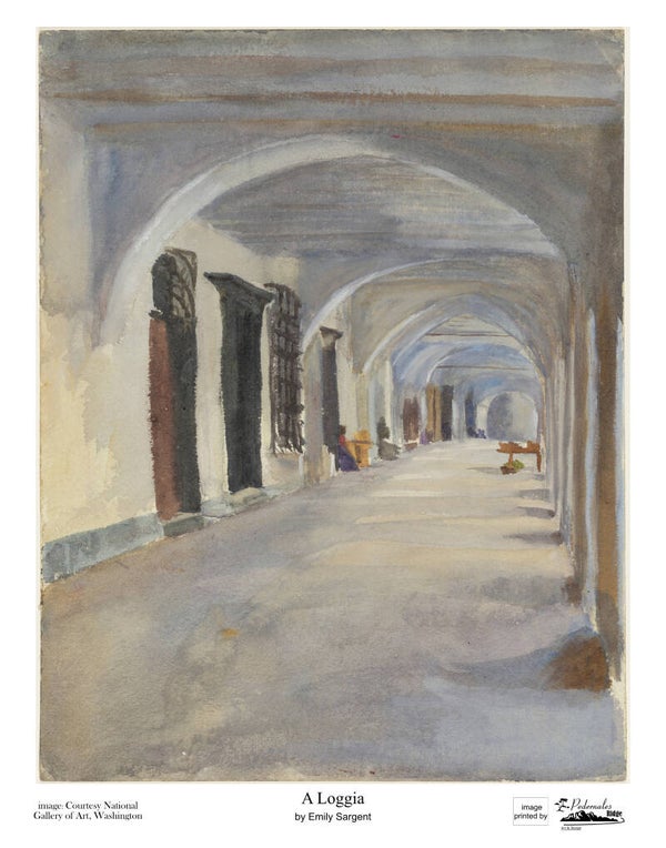 "A Loggia" by Emily Sargent - 11 x 14 reproduction print