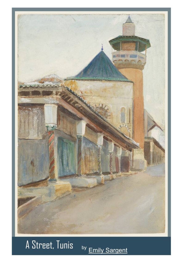 "A Street, Tunis" by Emily Sargent - Fine Art Greeting Card 5 x 7