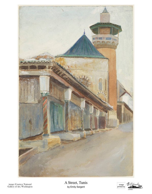 "A Street, Tunis" by Emily Sargent - 11 x 14 reproduction print