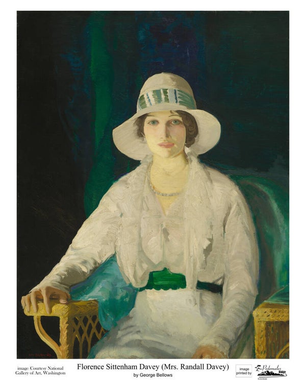 "Florence Sittenham Davey (Mrs. Randall Davey)" by George Bellows - 11 x 14 reproduction print