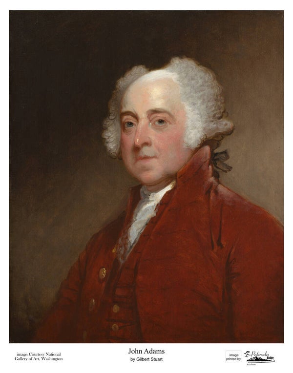 "John Adams" by Gilbert Stuart - 11 x 14 reproduction print
