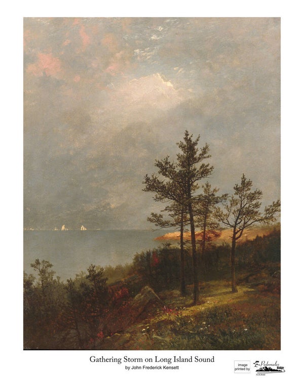 "Gathering Storm on Long Island Sound" by John Frederick Kensett - 11 x 14 reproduction print