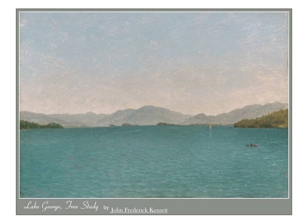 5 x 7 Greeting Card "Lake George, Free Study" by  John Frederick Kensett