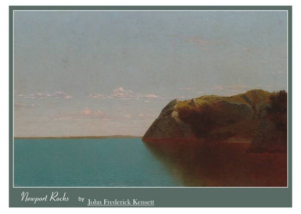 Fine Art Greeting Card 5 x 7 "Newport Rocks" by John Frederick Kensett - American