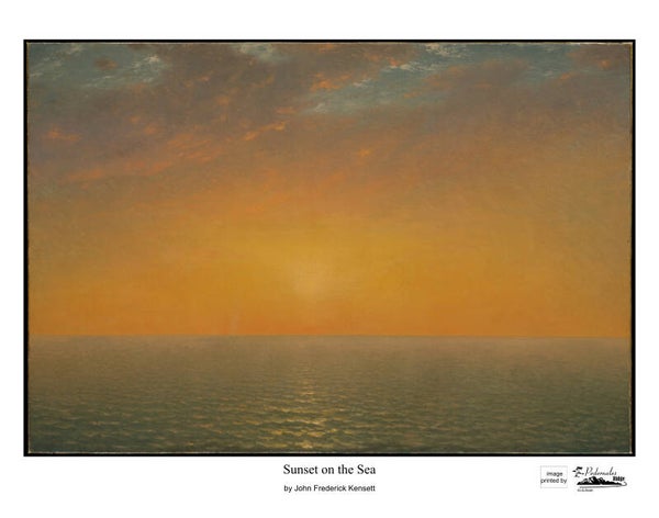 "Sunset on the Sea" by John Frederick Kensett - 11 x 14 reproduction print
