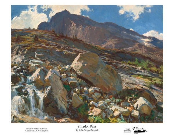 "Simplon Pass" by John Singer Sargent - 11 x 14 reproduction print