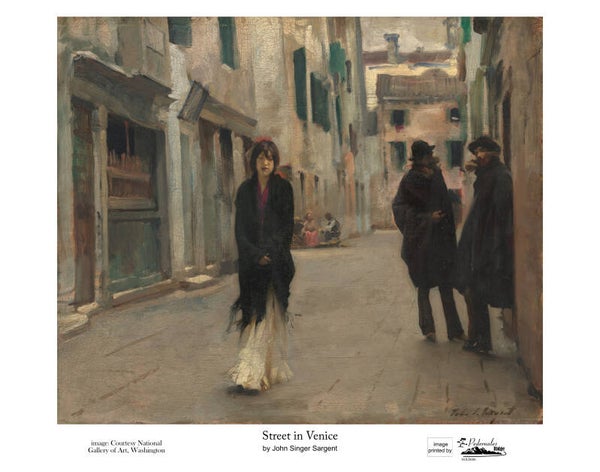 "Street in Venice" by John Singer Sargent - 11 x 14 reproduction print