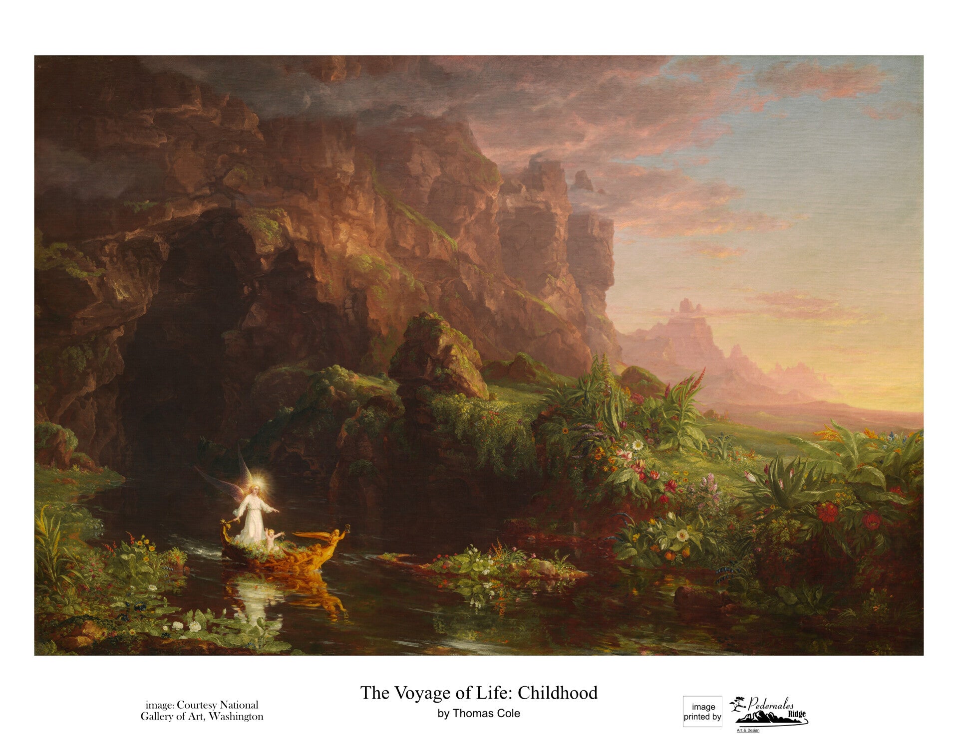 "The Voyage of Life: Childhood" by Thomas Cole - 11 x 14 reproduction print