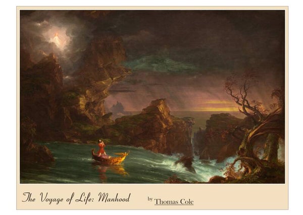 Fine Art Greeting Card 5 x 7 "The Voyage of Life: Manhood" by Thomas Cole - American