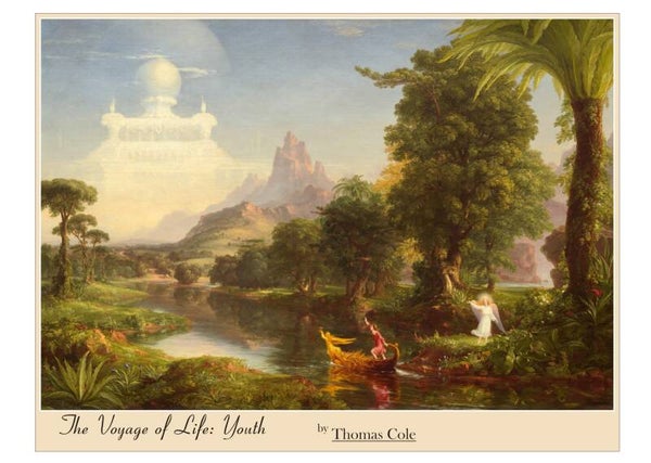 Fine Art Greeting Card 5 x 7 "The Voyage of Life: Youth" by Thomas Cole - American