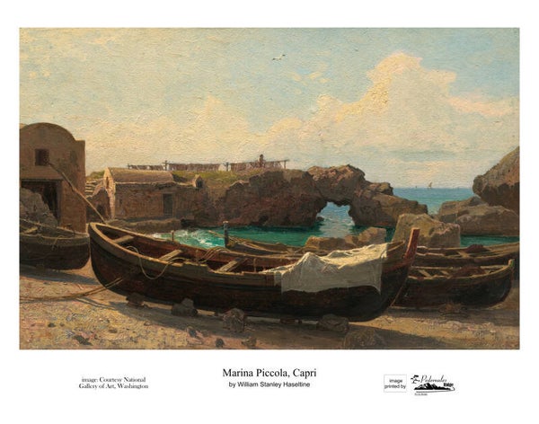 "Marina Piccola, Capri" by William Stanley Haseltine - 11 x 14 reproduction print