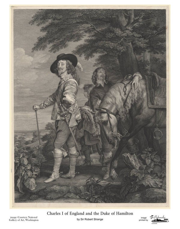 "Charles I of England and the Duke of Hamilton" by Sir Robert Strange 11x14 reproduction print