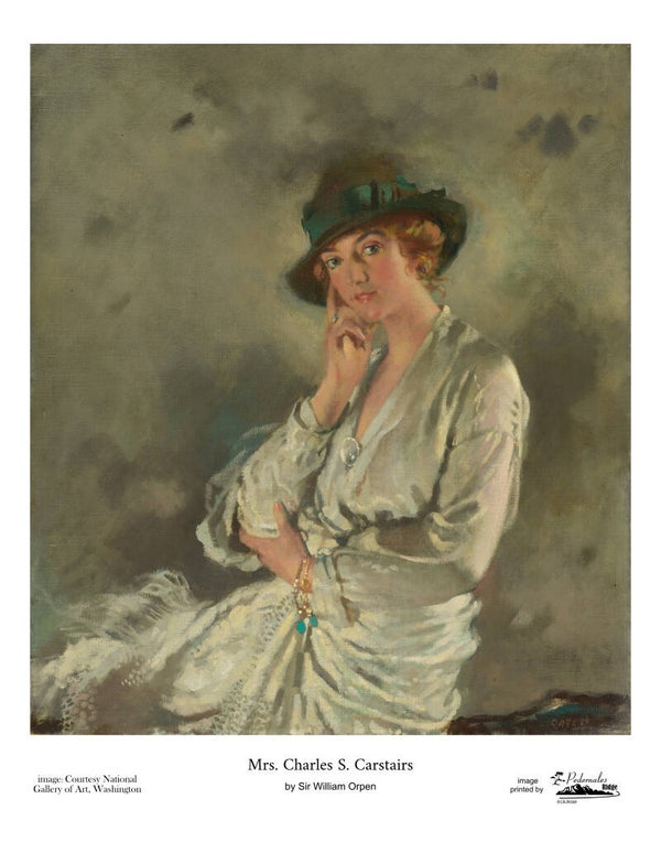 "Mrs. Charles S. Carstairs" by Sir William Orpen 11x14 reproduction print