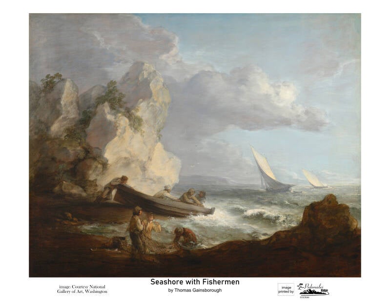 "Seashore with Fishermen" by Thomas Gainsborough