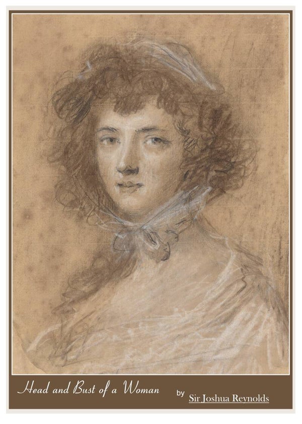 Fine Art Greeting Card 5 x 7 "Head and Bust of a Woman" by Sir Joshua Reynolds - British