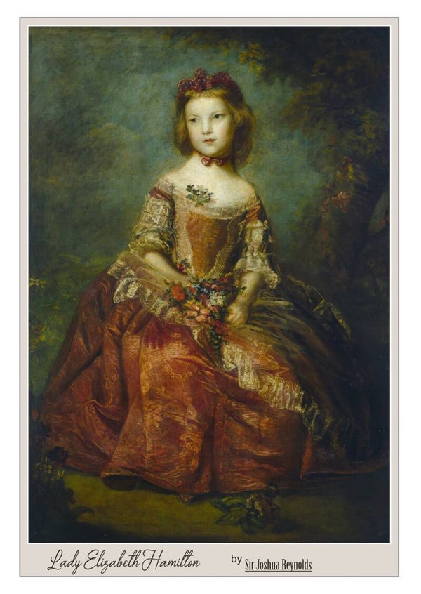 Fine Art Greeting Card 5 x 7 "Lady Elizabeth Hamilton" by Sir Joshua Reynolds - British