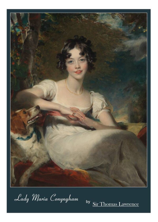Fine Art Greeting Card 5 x 7 "Lady Maria Conyngham" by Sir Thomas Lawrence - British