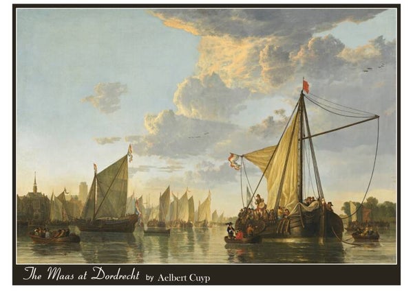 5 x 7 Greeting Card "The Maas at Dordrecht" by Aelbert Cuyp
