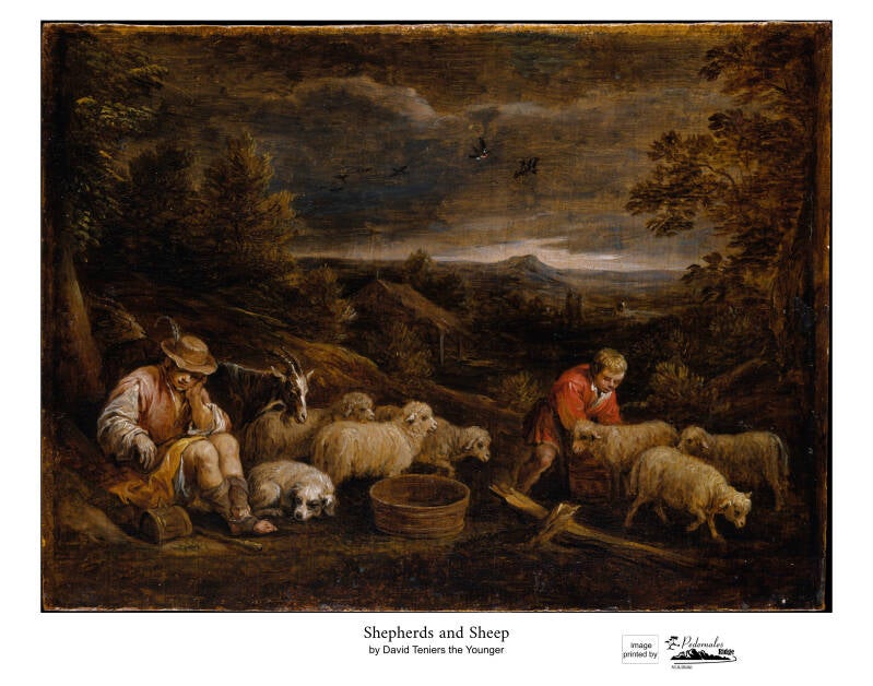 "Shepherds and Sheep" by David Teniers the Younger