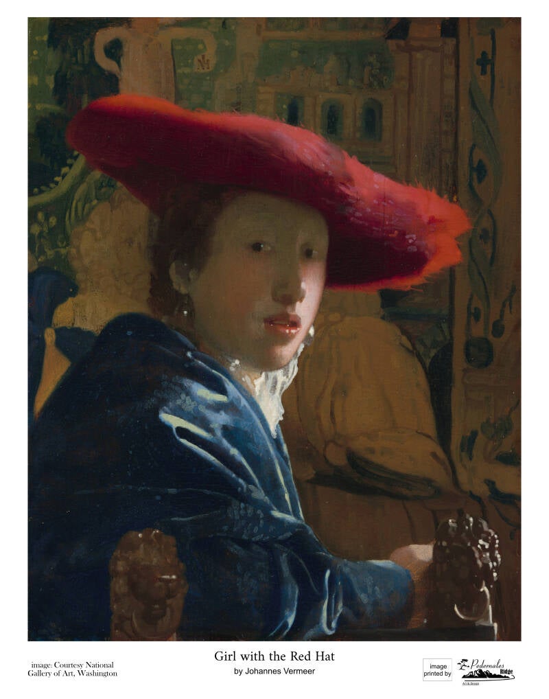 "Girl with the Red Hat" by Johannes Vermeer