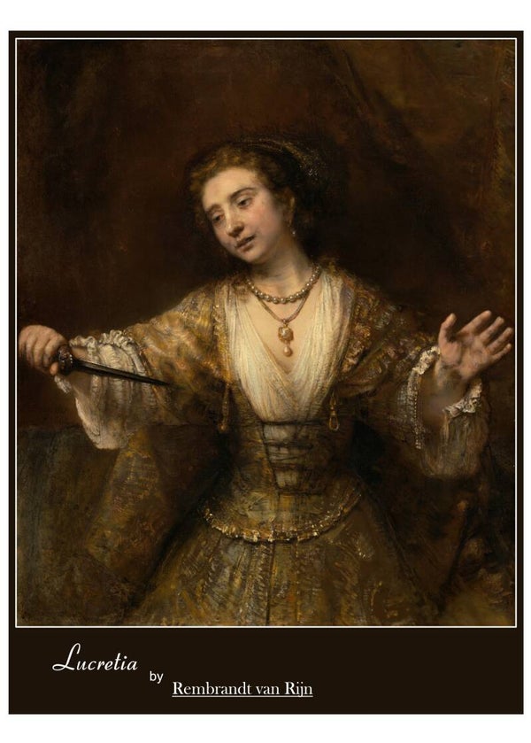 5 x 7 Greeting Card "Lucretia" by Rembrandt van Rijn