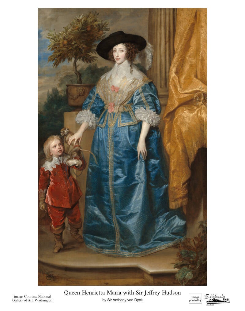 "Queen Henrietta Maria with Sir Jeffrey Hudson" by Sir Anthony van Dyck